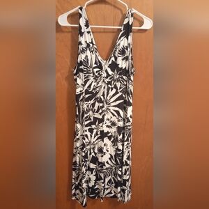 Black and White Floral Summer Dress